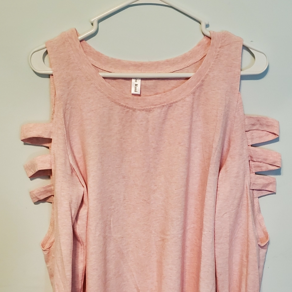 Long cut out sleeve t-shirt